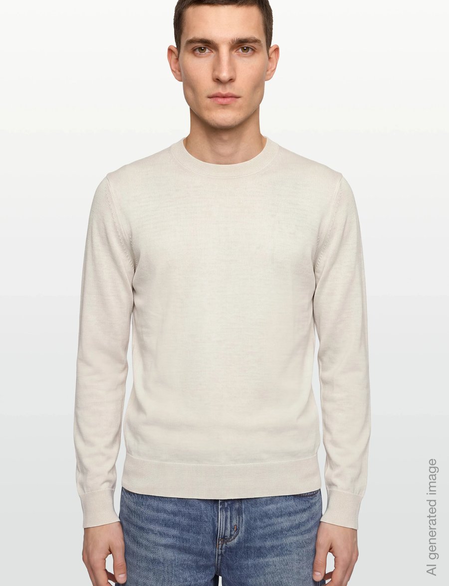 BOSS - H-Leno - Ümara kaelusega - open white - 3