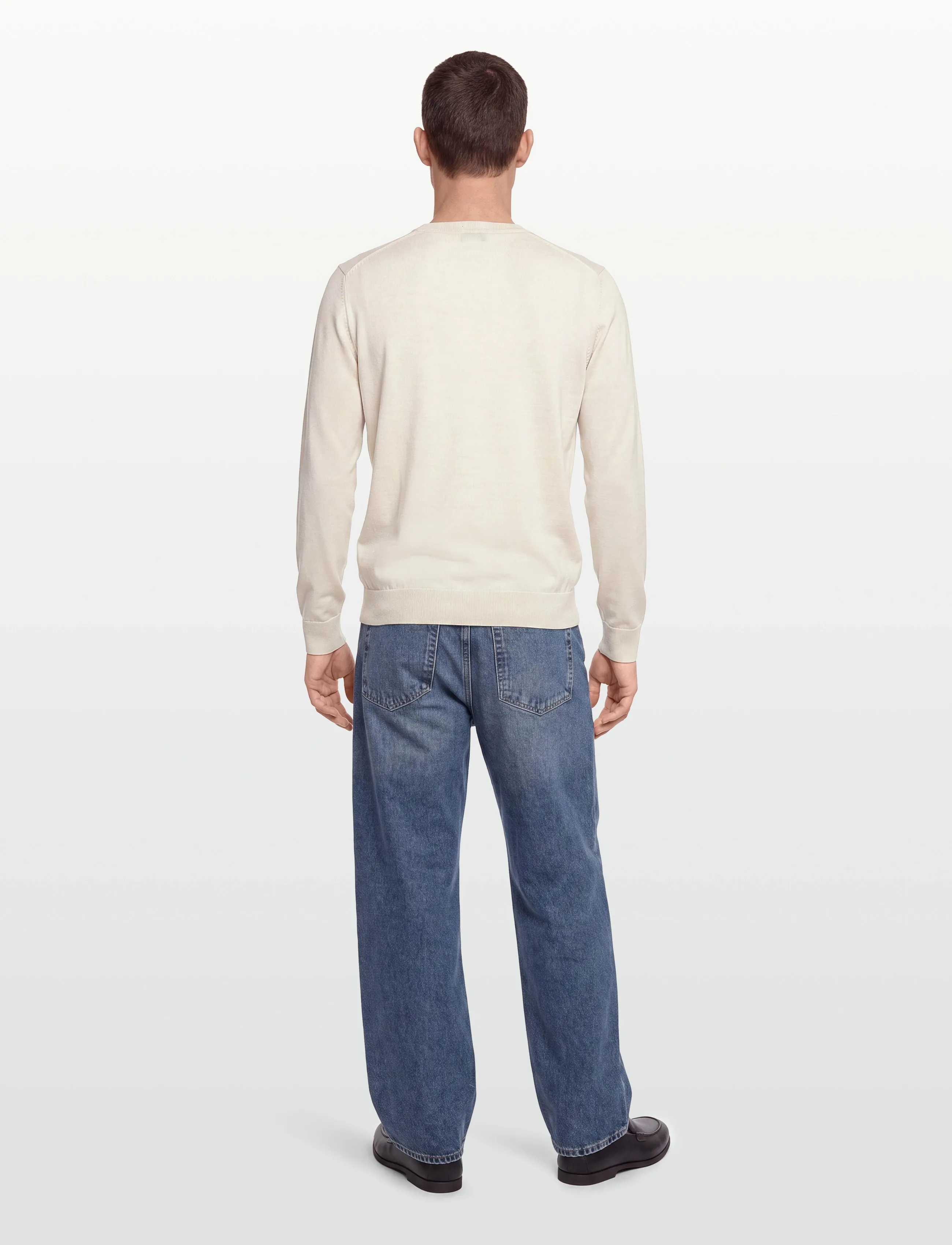 BOSS - H-Leno - rund hals - open white - 4