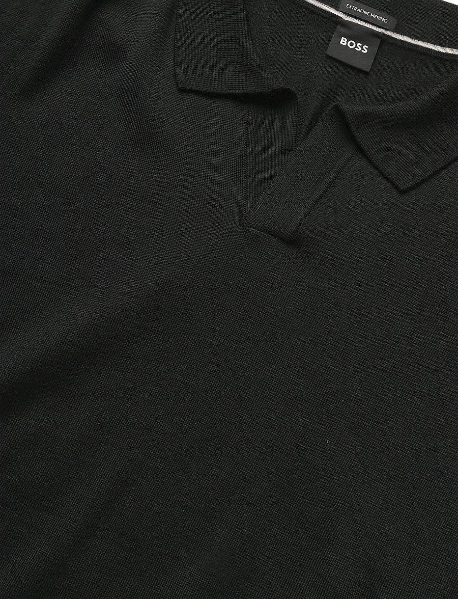 BOSS - H-Lantoni - langärmlige strick-polohemden - black - 2