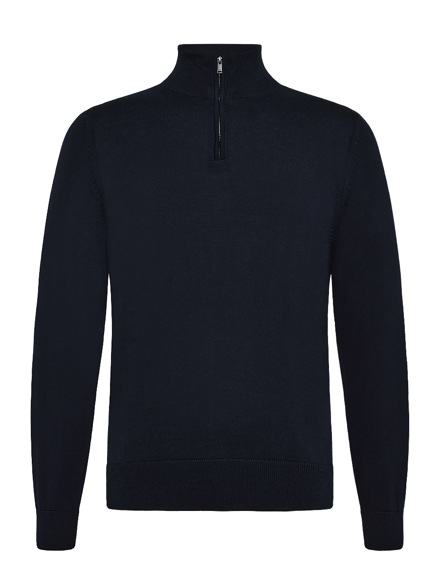 BOSS - H-Ebenji - pullover mit halbem reißverschluss - dark blue - 1