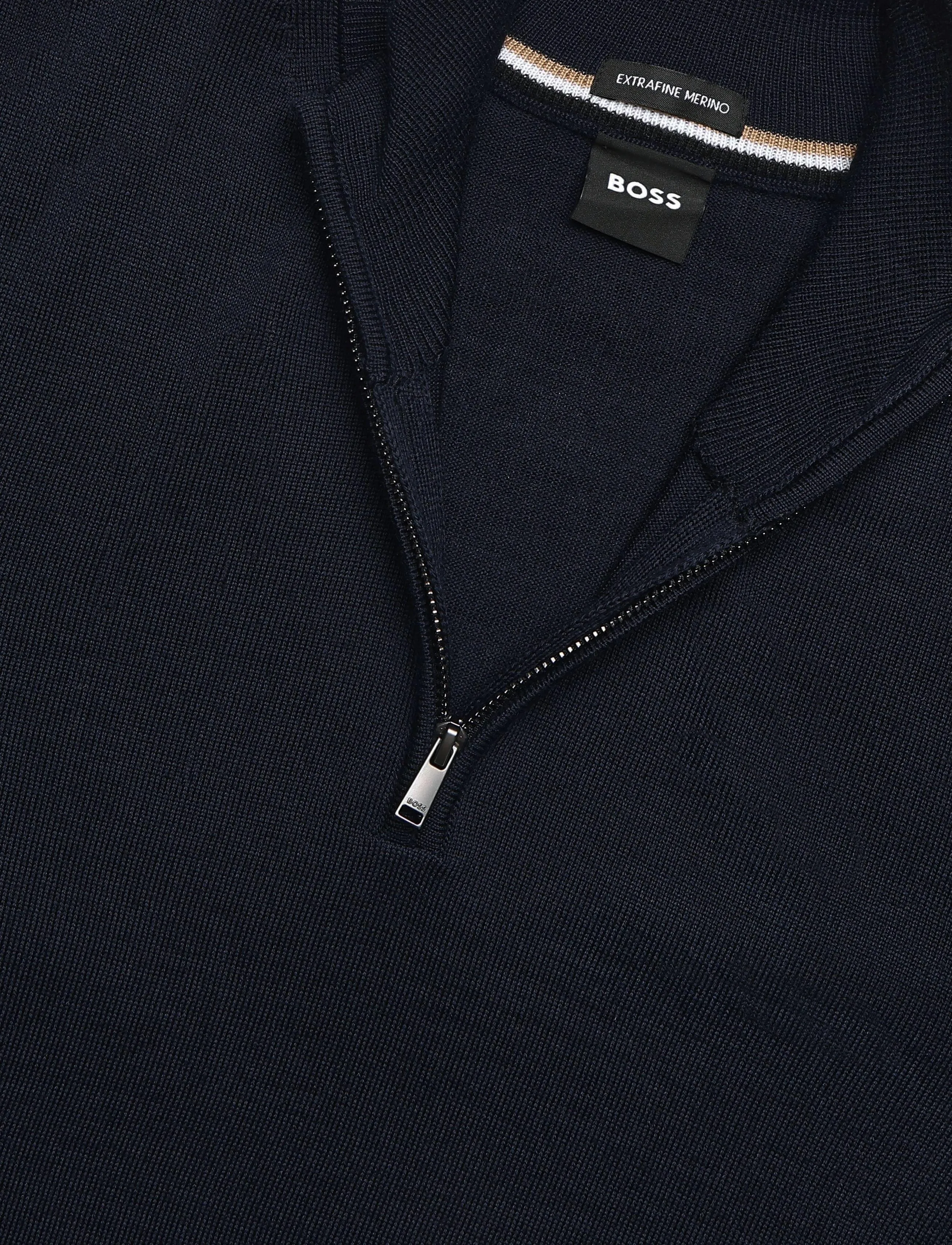 BOSS - H-Ebenji - pullover mit halbem reißverschluss - dark blue - 5