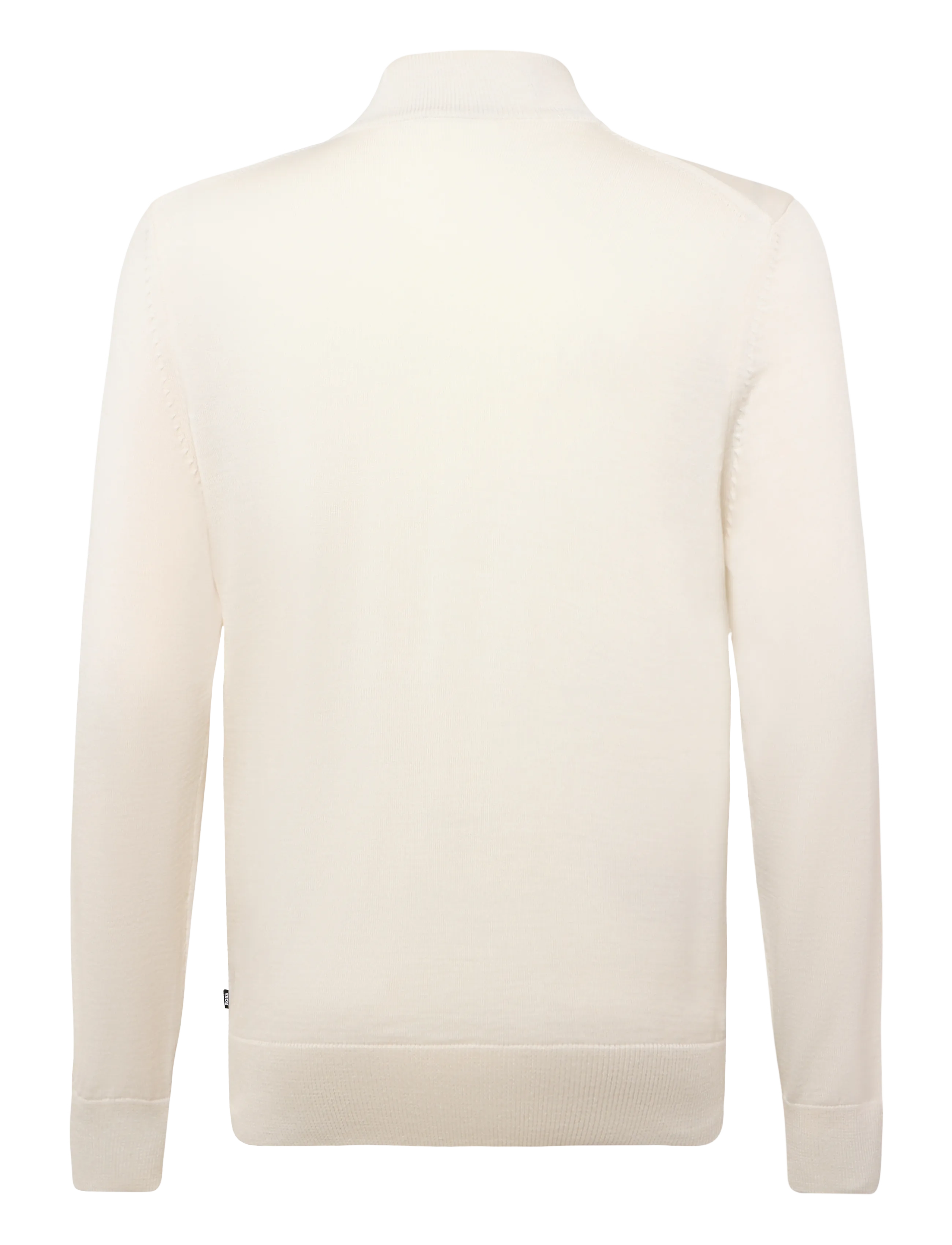 BOSS - H-Ebenji - pullover mit halbem reißverschluss - open white - 1