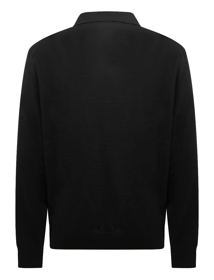 BOSS - H-Lancione - long-sleeved knitted polos - black - 1