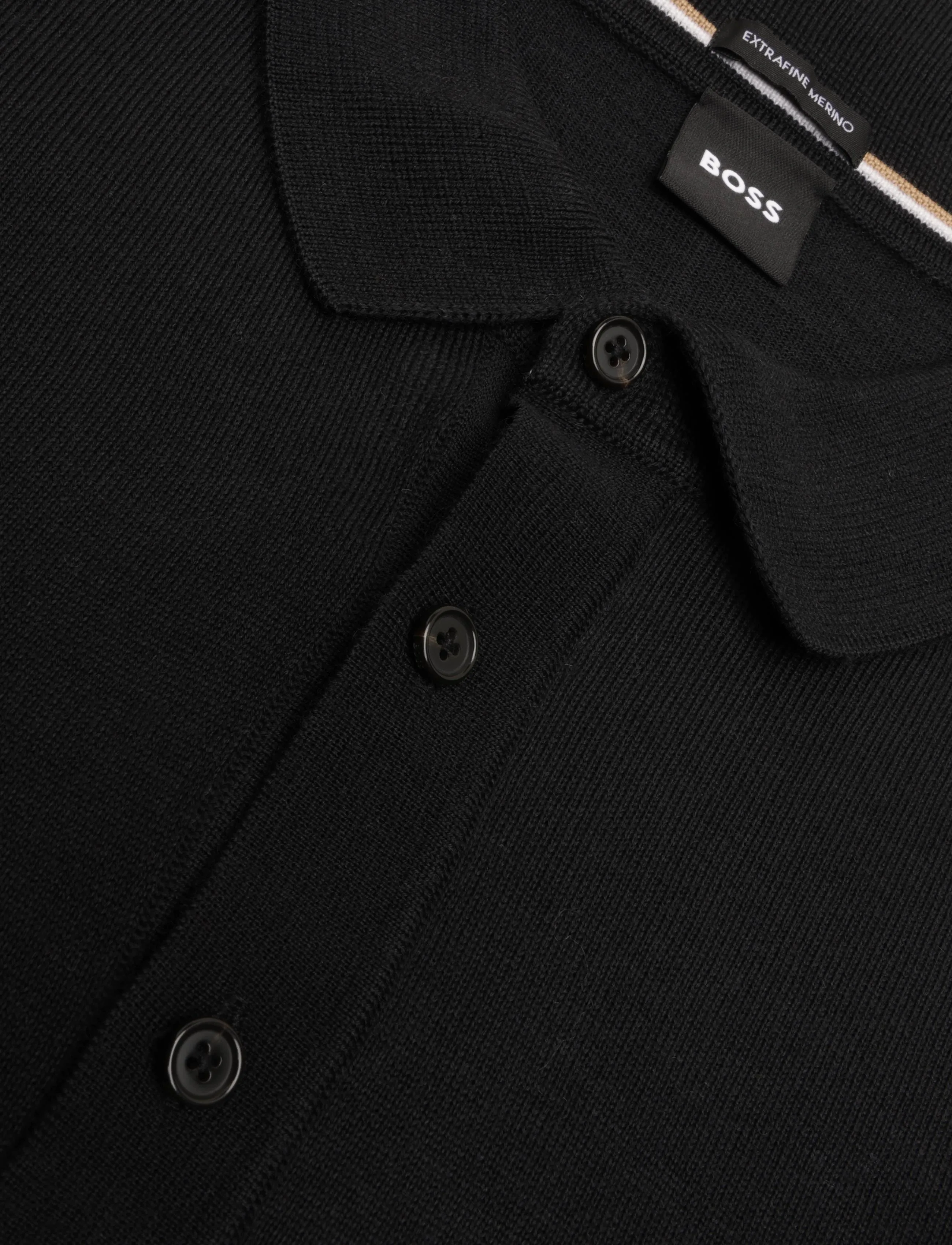 BOSS - H-Lancione - long-sleeved knitted polos - black - 2