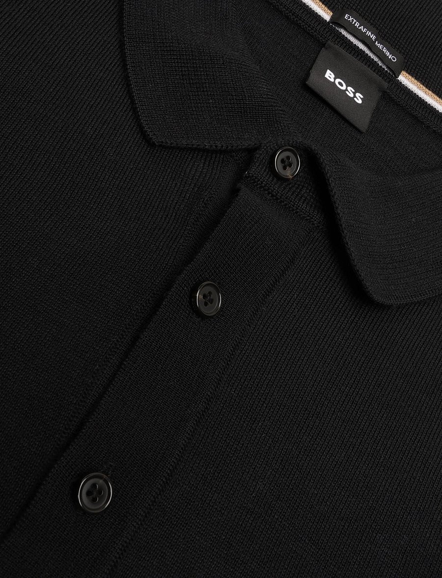 BOSS - H-Lancione - long-sleeved knitted polos - black - 2