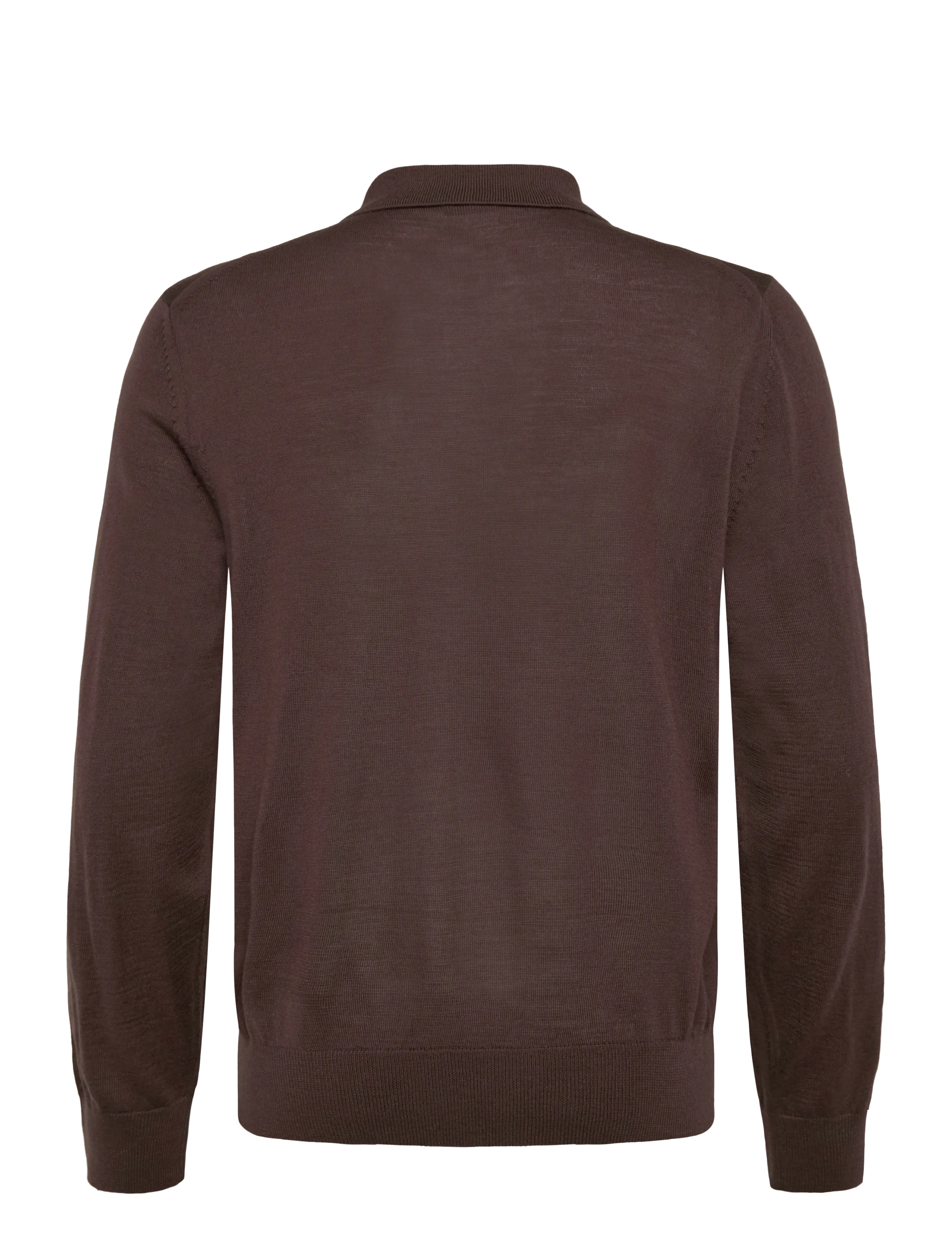 BOSS - H-Lancione - langärmelige strick-polohemden - dark brown - 1