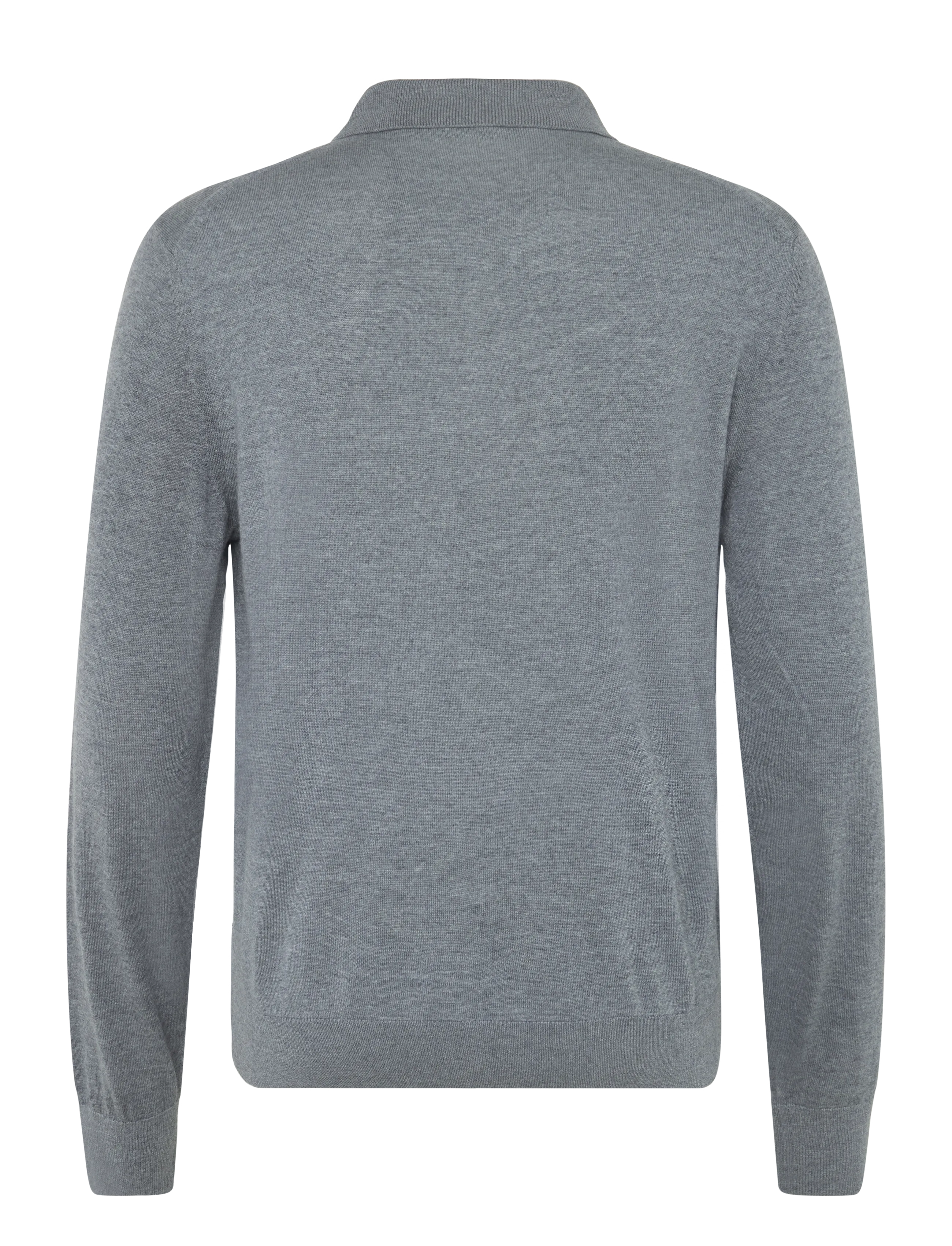 BOSS - H-Lancione - pikkade varrukatega kootud polod - medium grey - 1