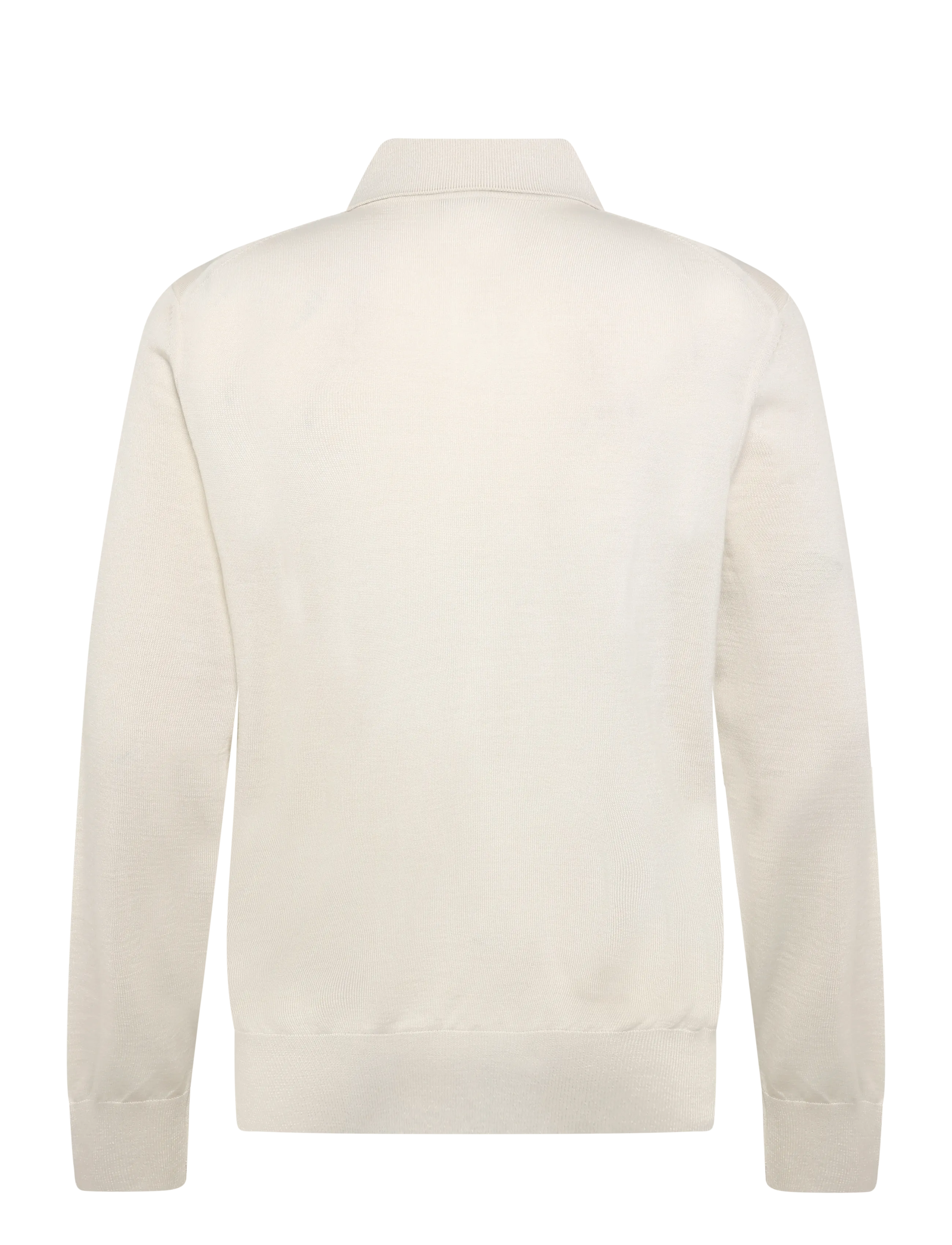 BOSS - H-Lancione - långärmade stickade pikétröjor - open white - 1