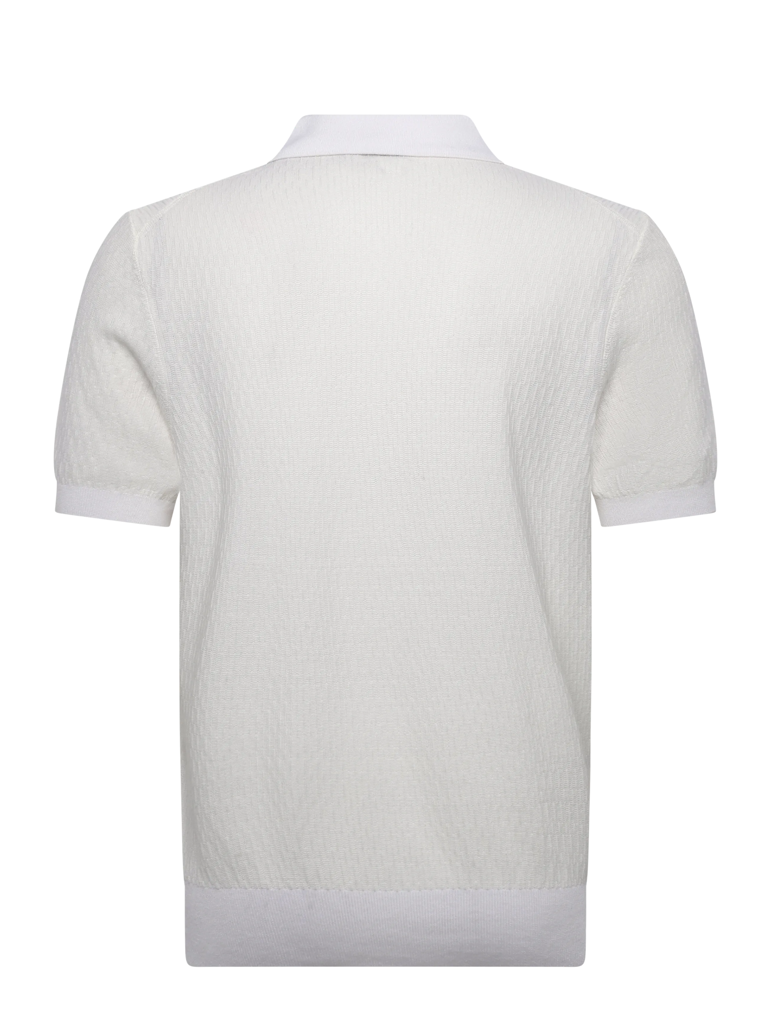 BOSS - H-Lurazio - langärmlige strick-polohemden - open white - 1