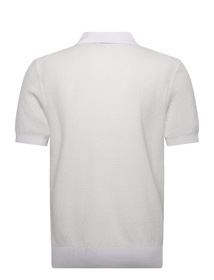 BOSS - H-Lurazio - langärmlige strick-polohemden - open white - 1