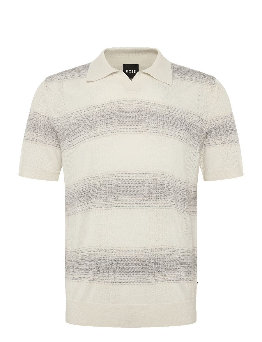 BOSS - C-Lamoroso - stickade pikéer - open white - 0