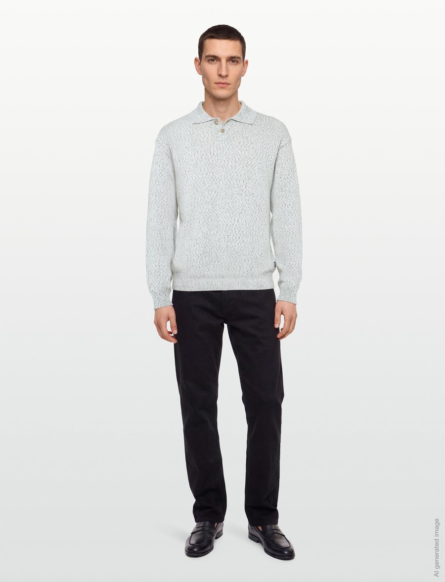 BOSS - C-Lomerlo - poloer i strik med lange ærmer - black - 0
