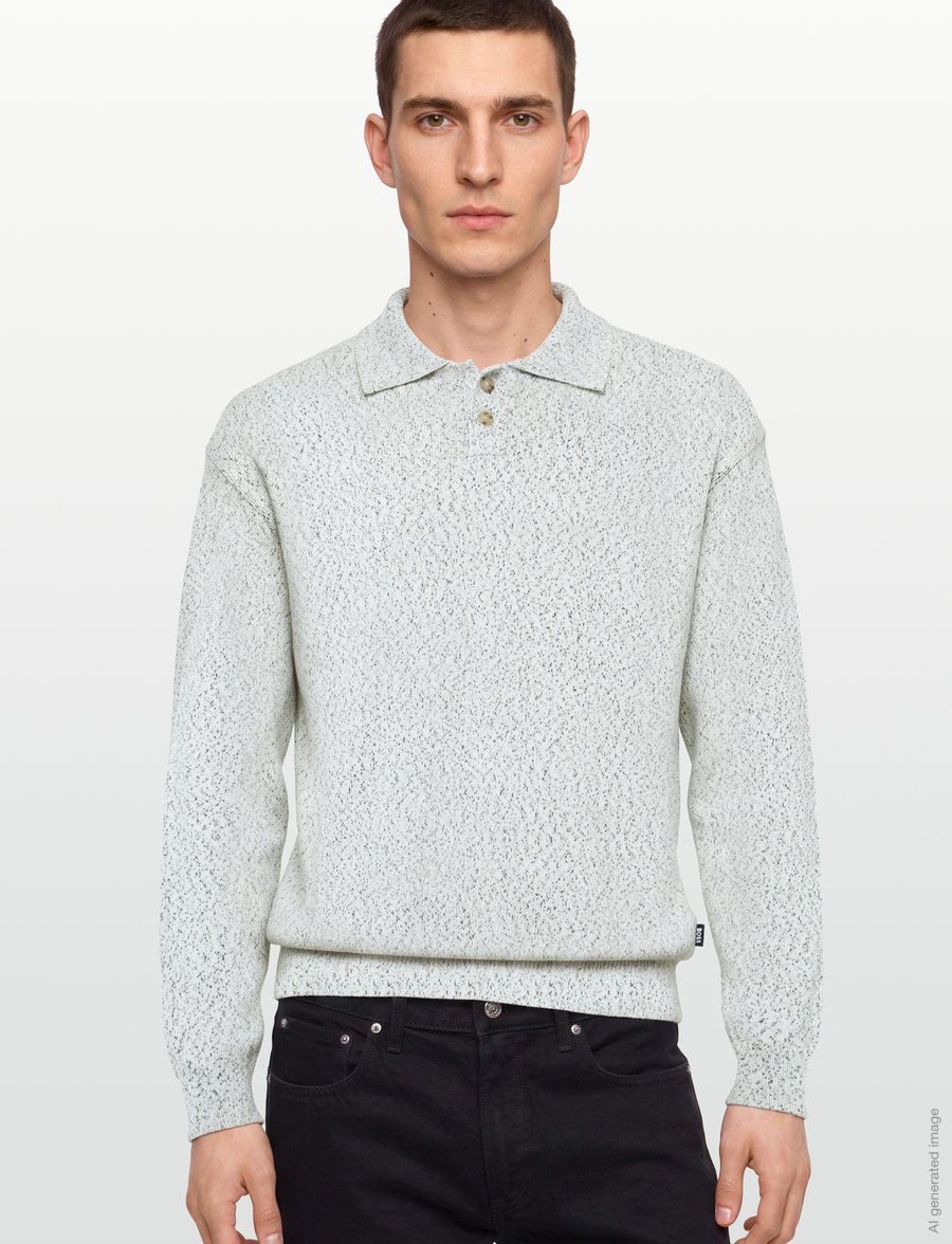 BOSS - C-Lomerlo - poloer i strik med lange ærmer - black - 3