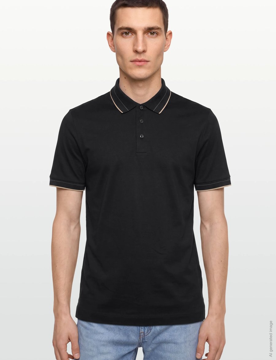 BOSS - H-Phillipson 195 - kootud polosärgid - black - 3