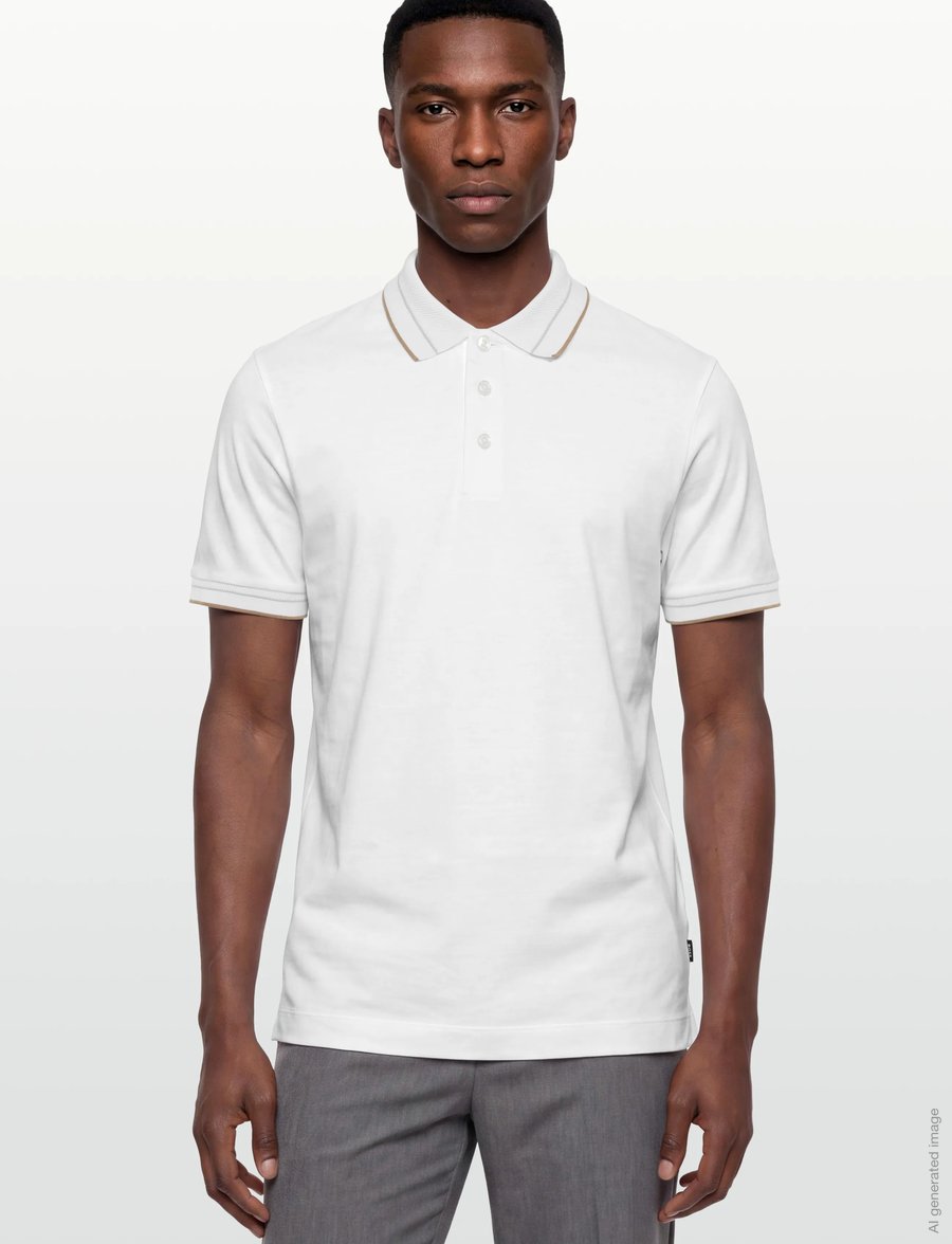 BOSS - H-Phillipson 195 - stickade pikéer - white - 3