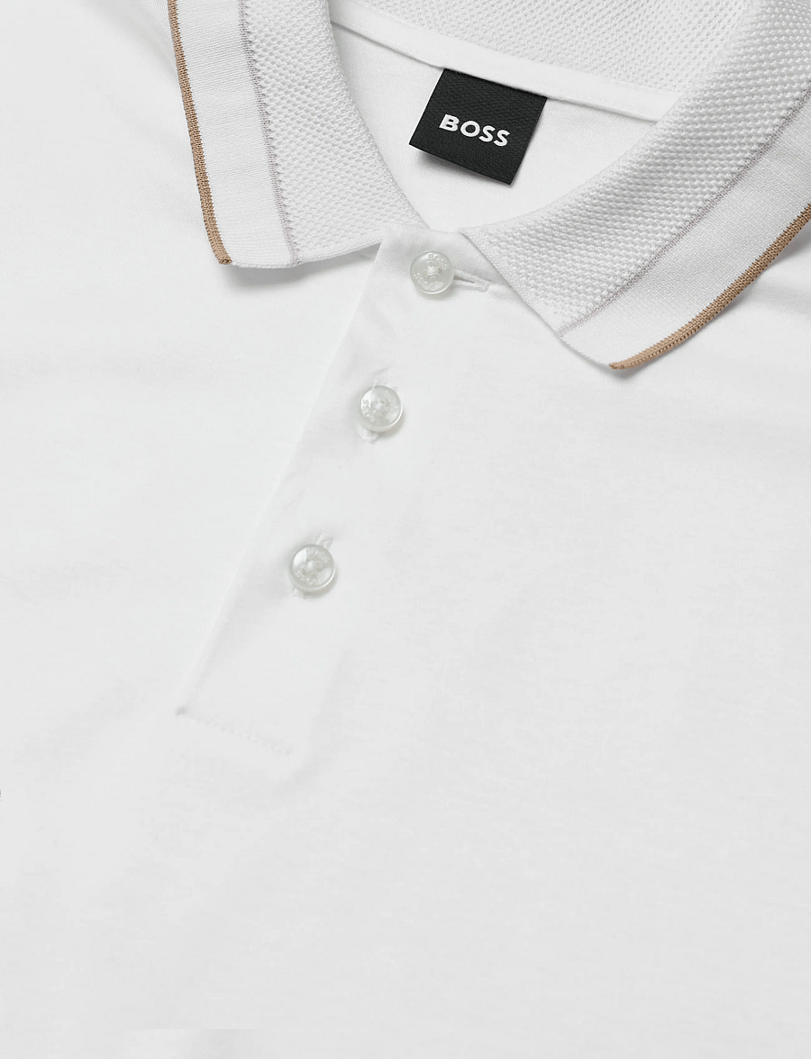 BOSS - H-Phillipson 195 - stickade pikéer - white - 5