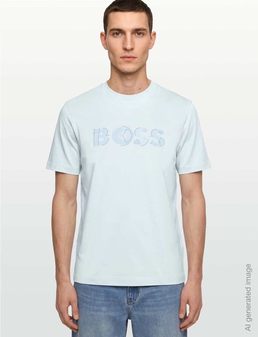BOSS - C-Thompson 89 - short-sleeved t-shirts - open blue - 3