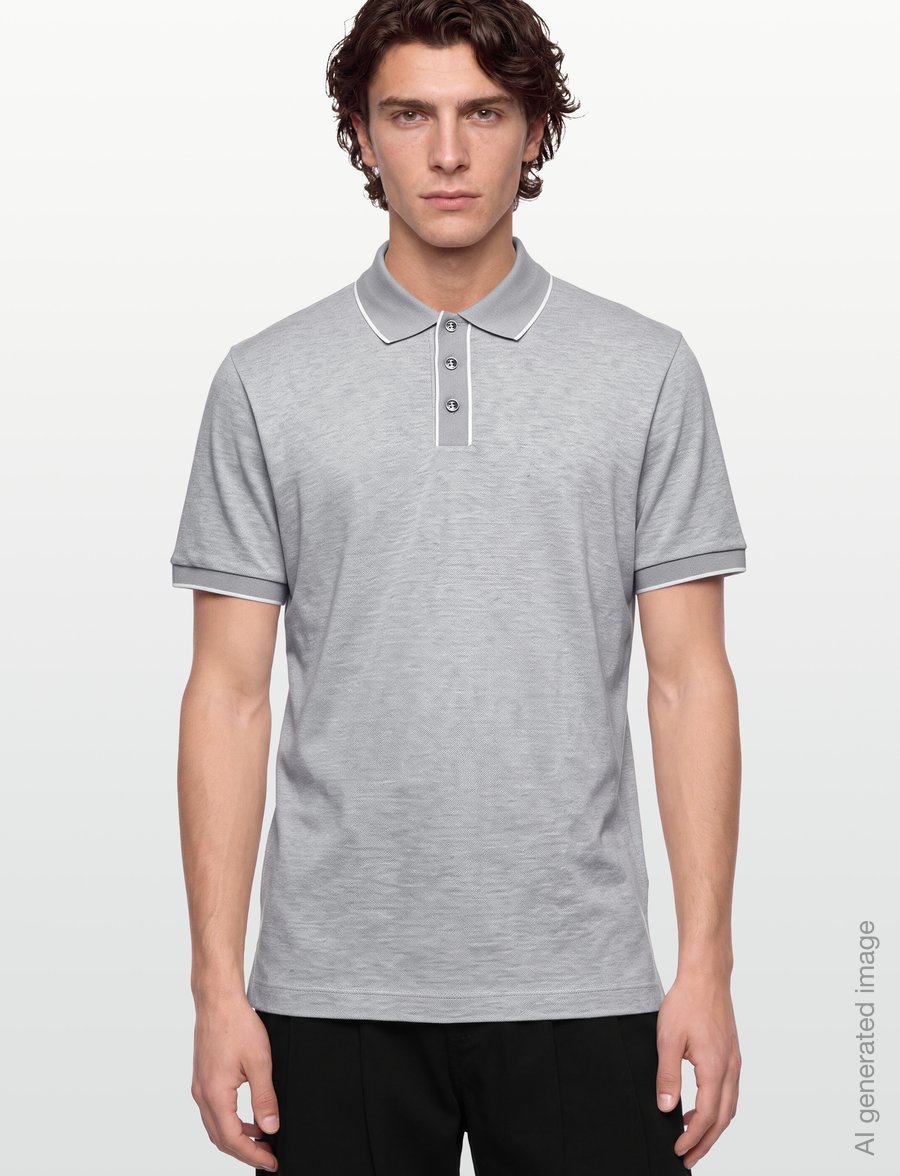 BOSS - H-Parlay 81 - short-sleeved polos - open grey - 3