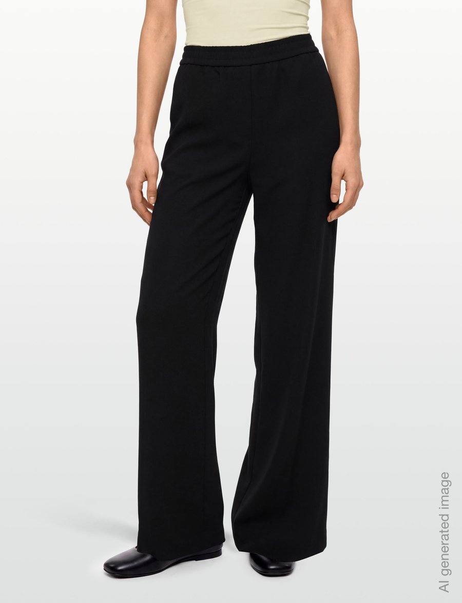 BOSS - Tianah - hosen mit weitem bein - black - 3
