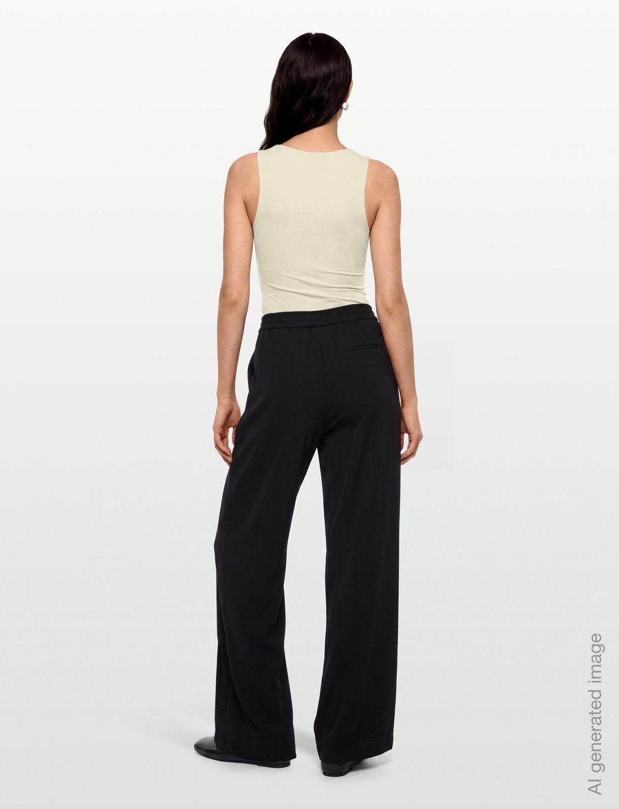 BOSS - Tianah - hosen mit weitem bein - black - 4