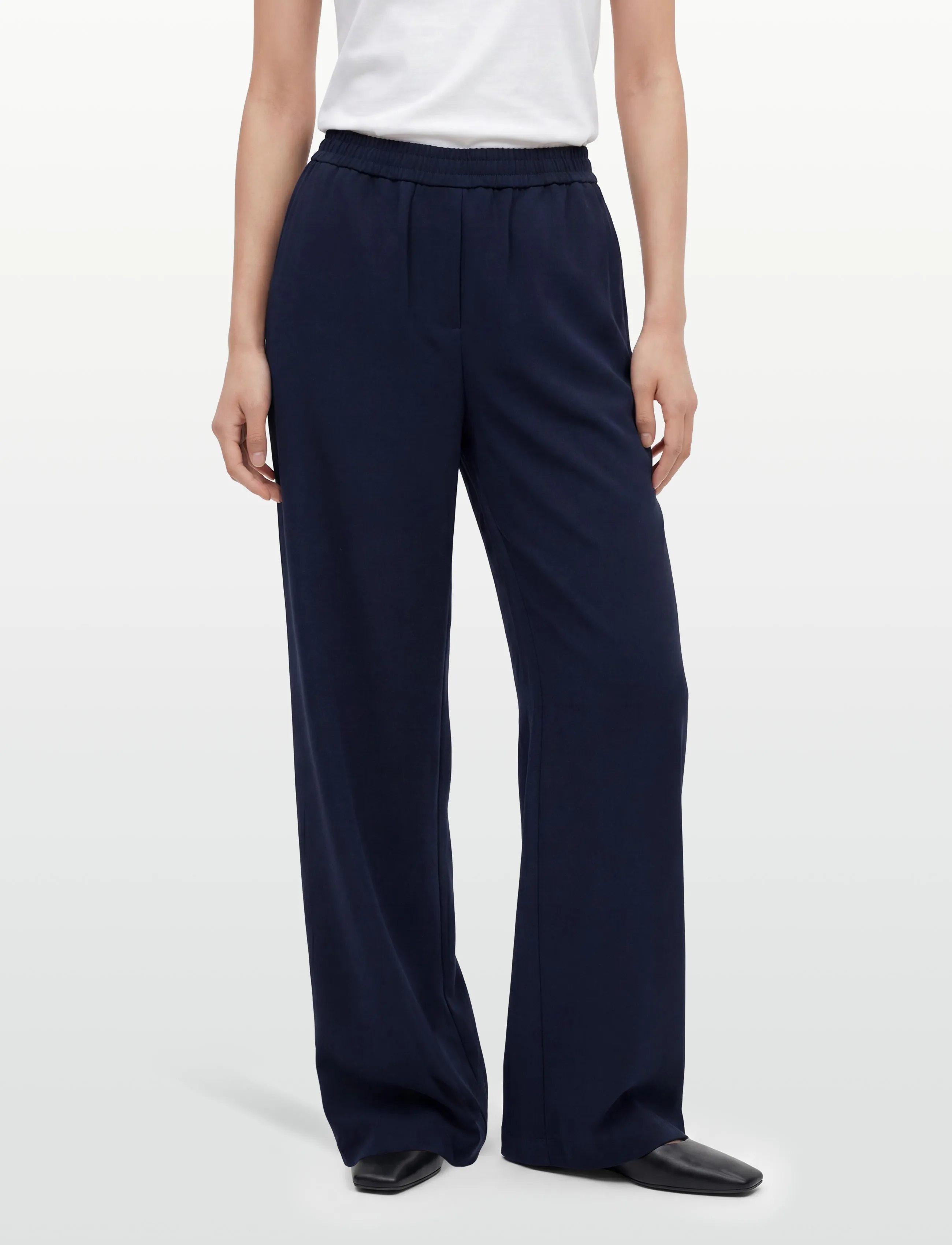 BOSS - Tianah - hosen mit weitem bein - dark blue - 5