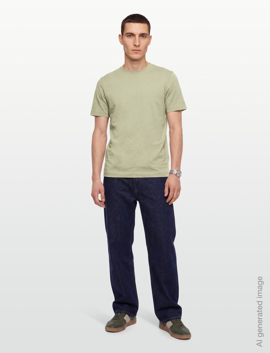 BOSS - Thompson 01 - short-sleeved t-shirts - dark beige - 0