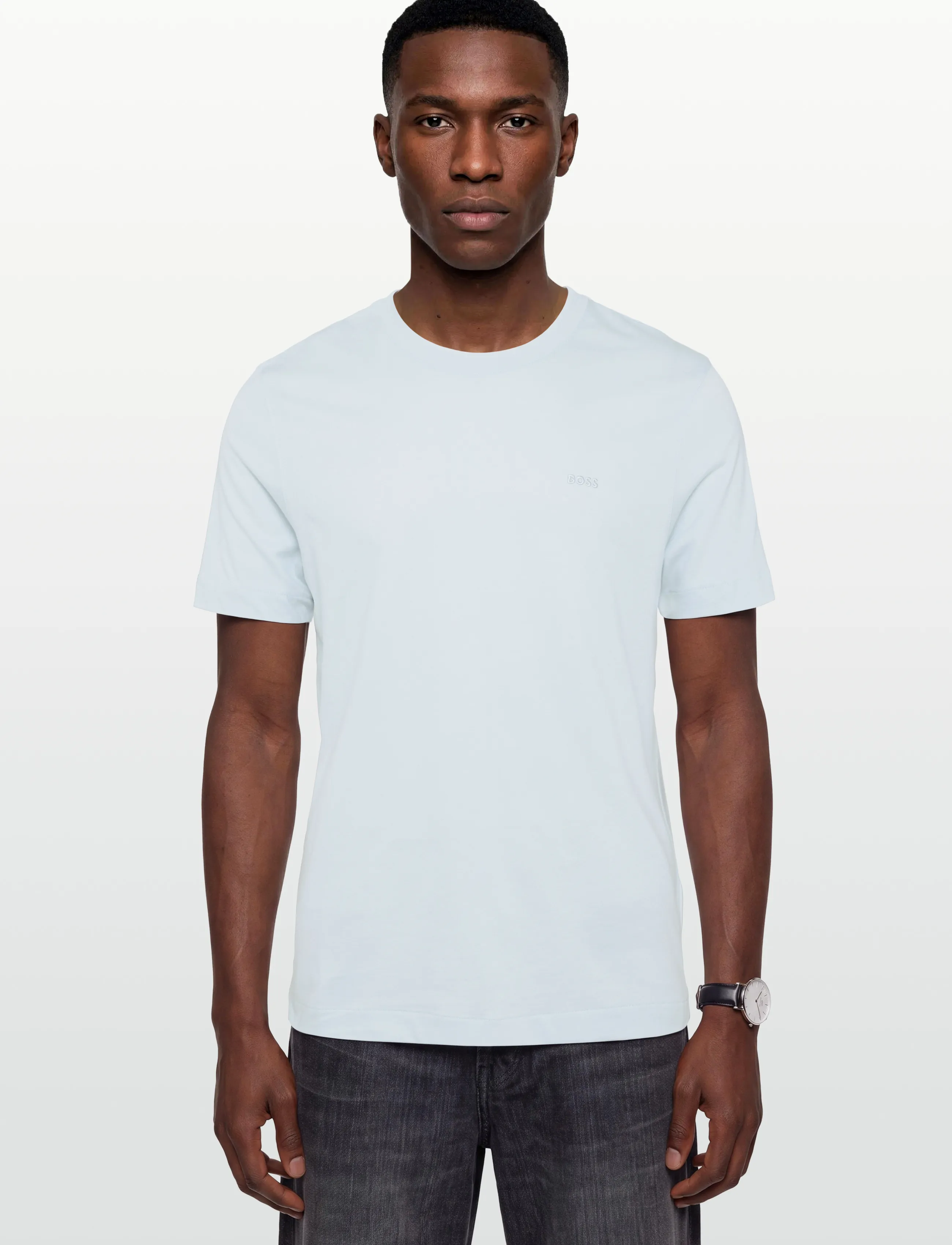 BOSS - Thompson 01 - kurzärmelige t-shirts - open blue - 3