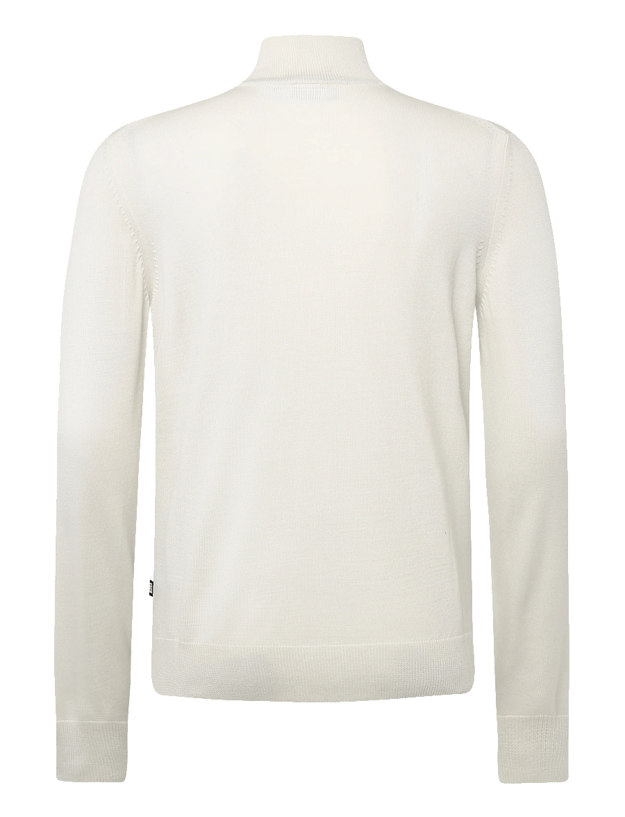 BOSS - H-Balonso - pullover mit durchgehendem reißverschluss - open white - 1