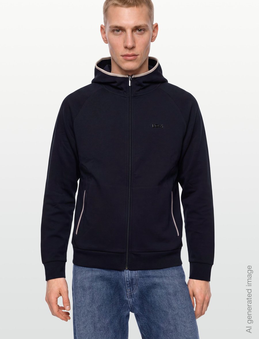BOSS - Sense Hooded Jacket - sügisjoped - dark blue - 3