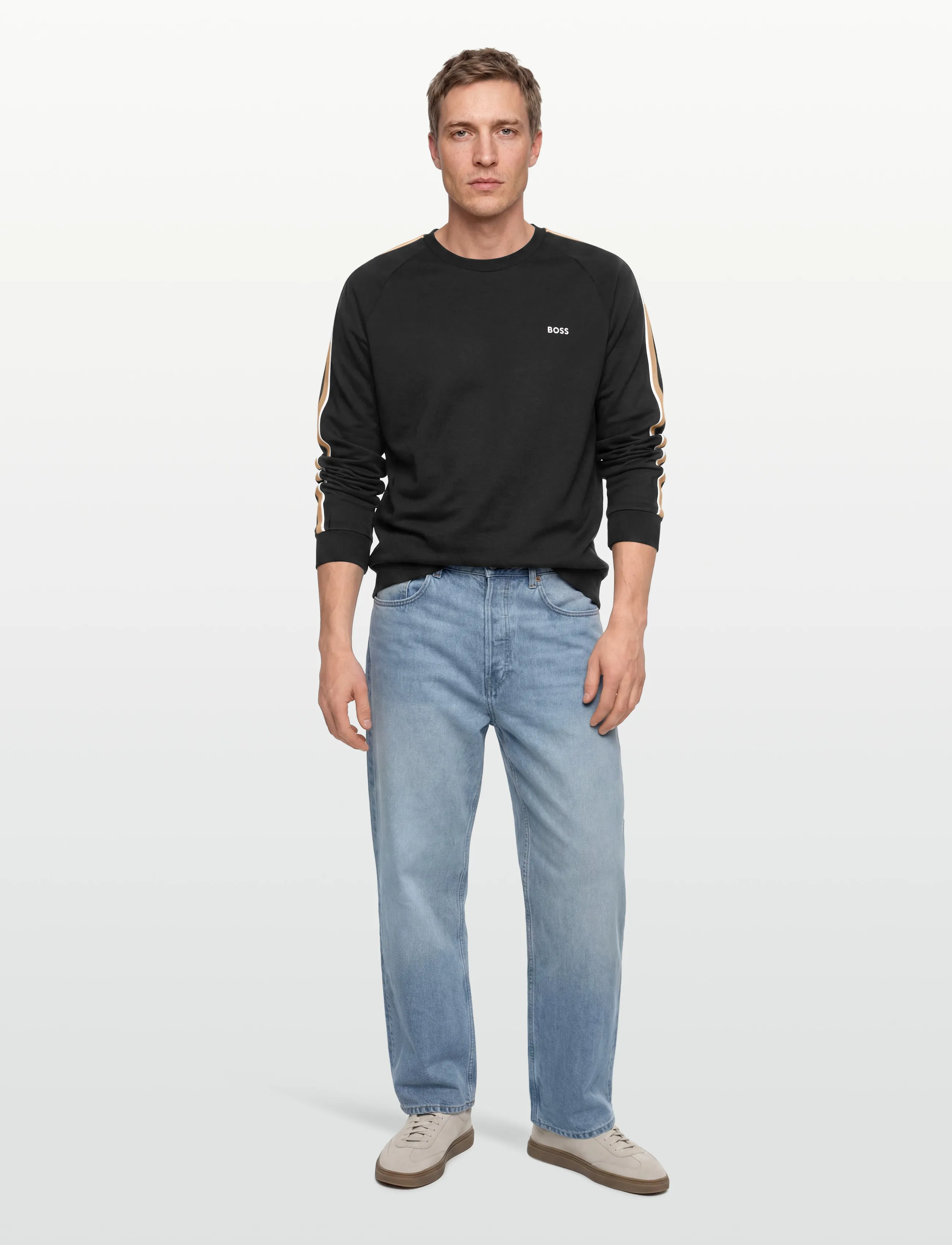 BOSS Iconic Sweatshirt, XXL, Black, Sweatshirts & Hættetrøjer > Sweatshirts, Herre
