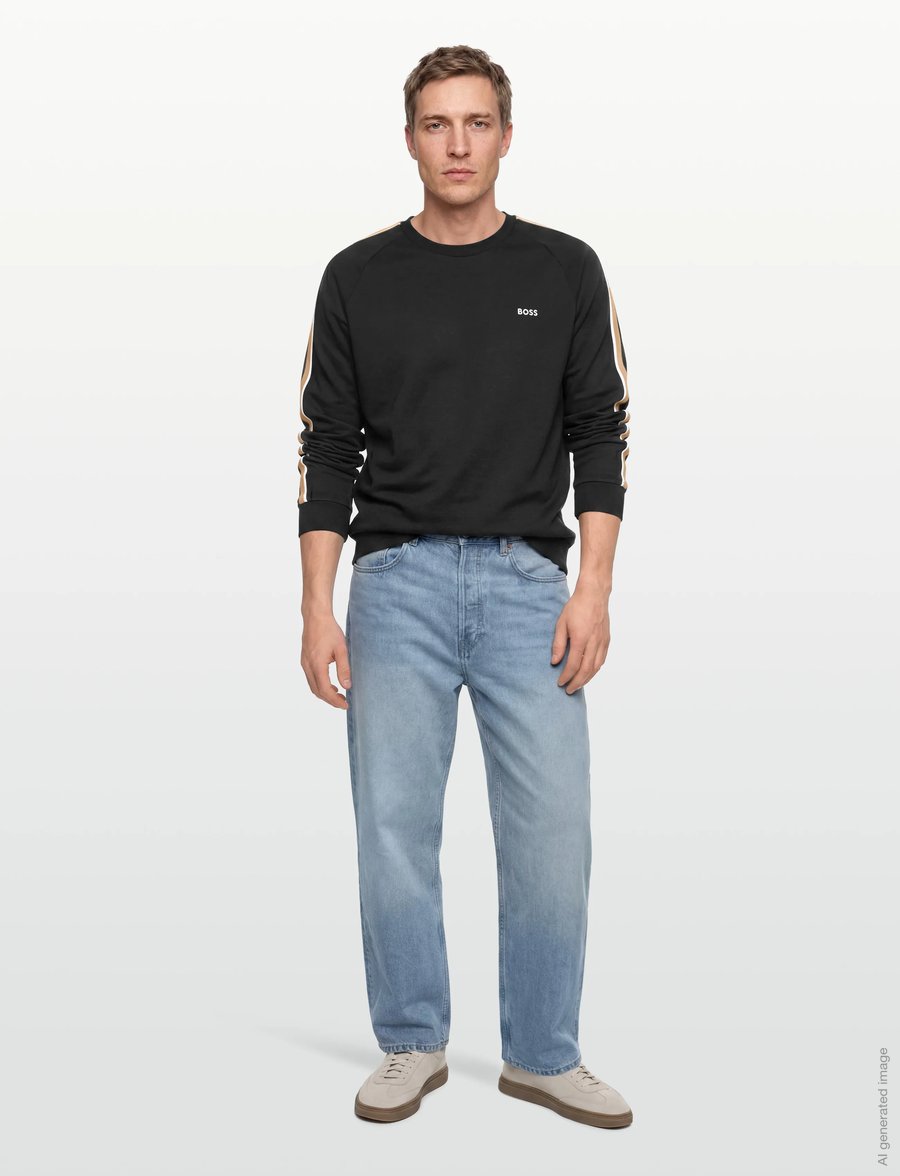 BOSS - Iconic Sweatshirt - collegepaidat - black - 0