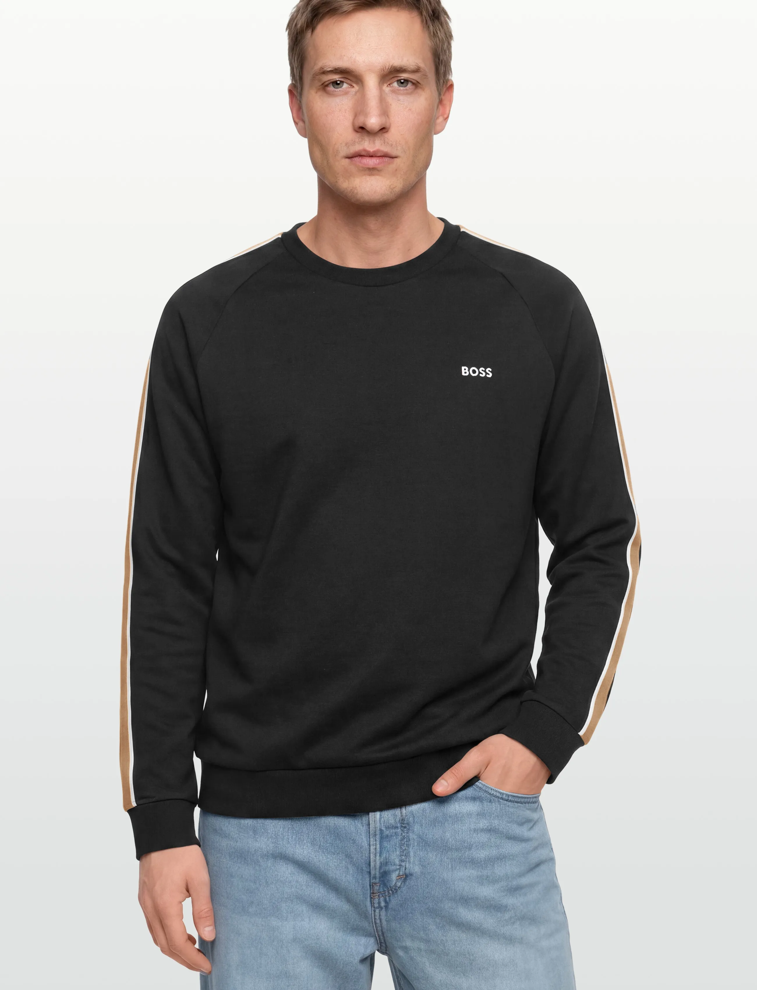 BOSS - Iconic Sweatshirt - collegepaidat - black - 3