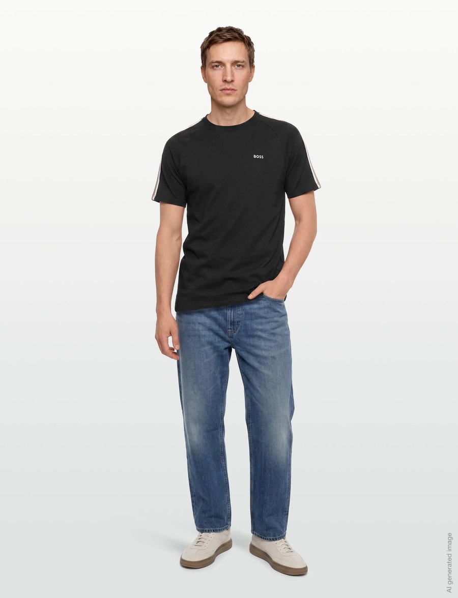 BOSS - Iconic T-Shirt - kurzärmelige t-shirts - black - 0