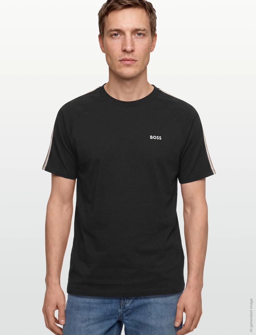 BOSS - Iconic T-Shirt - kurzärmelige t-shirts - black - 3