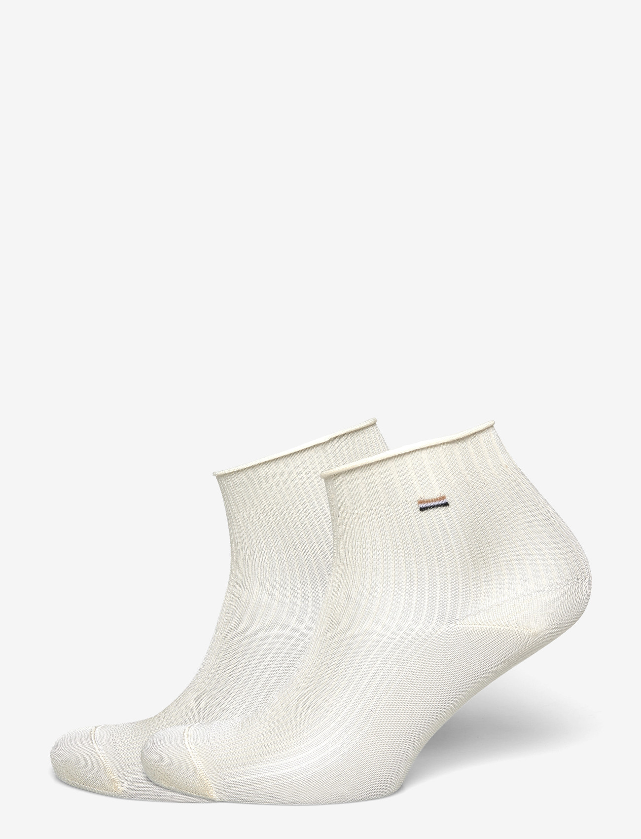 BOSS - 2P SH Light Rib VI W - ankelstrømper - open white - 0