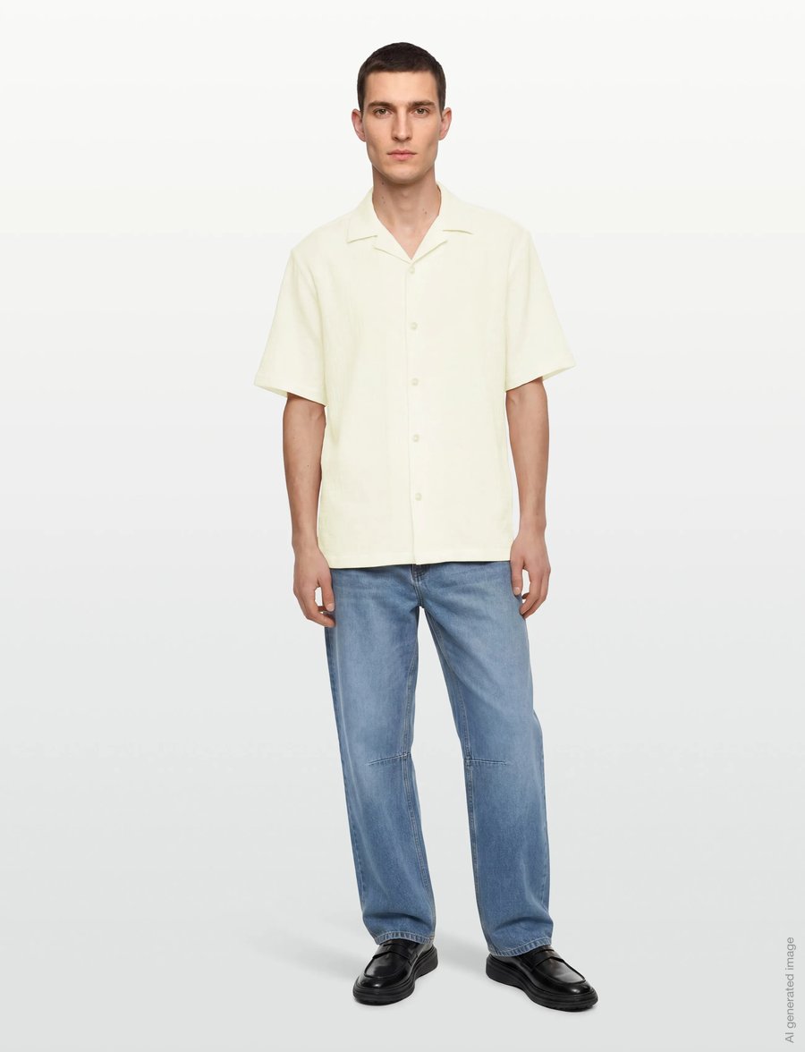 BOSS - C-LARS-CAMP-262 - short-sleeved shirts - open white - 0