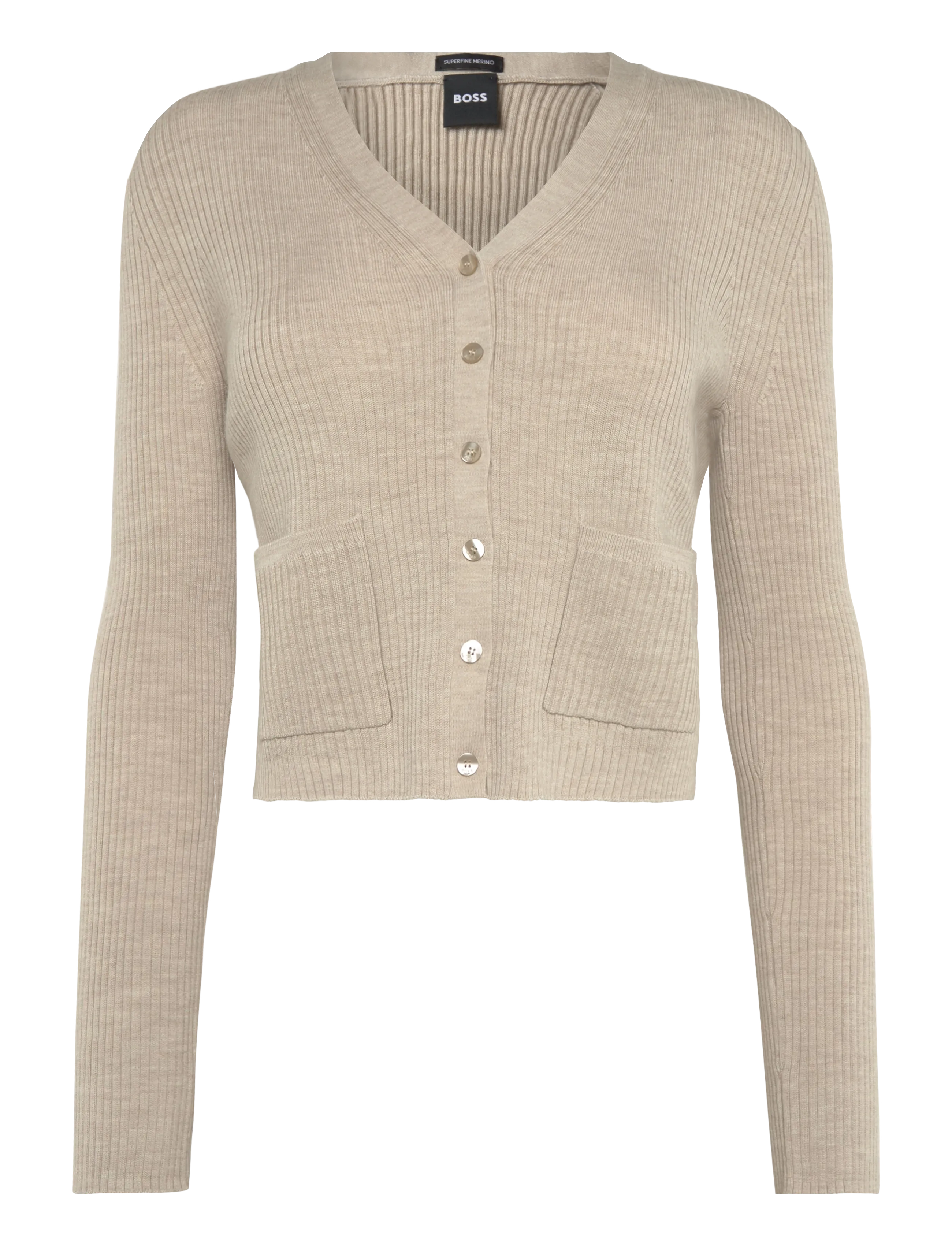 BOSS Feryn - Cardigans - OPEN WHITE / beige