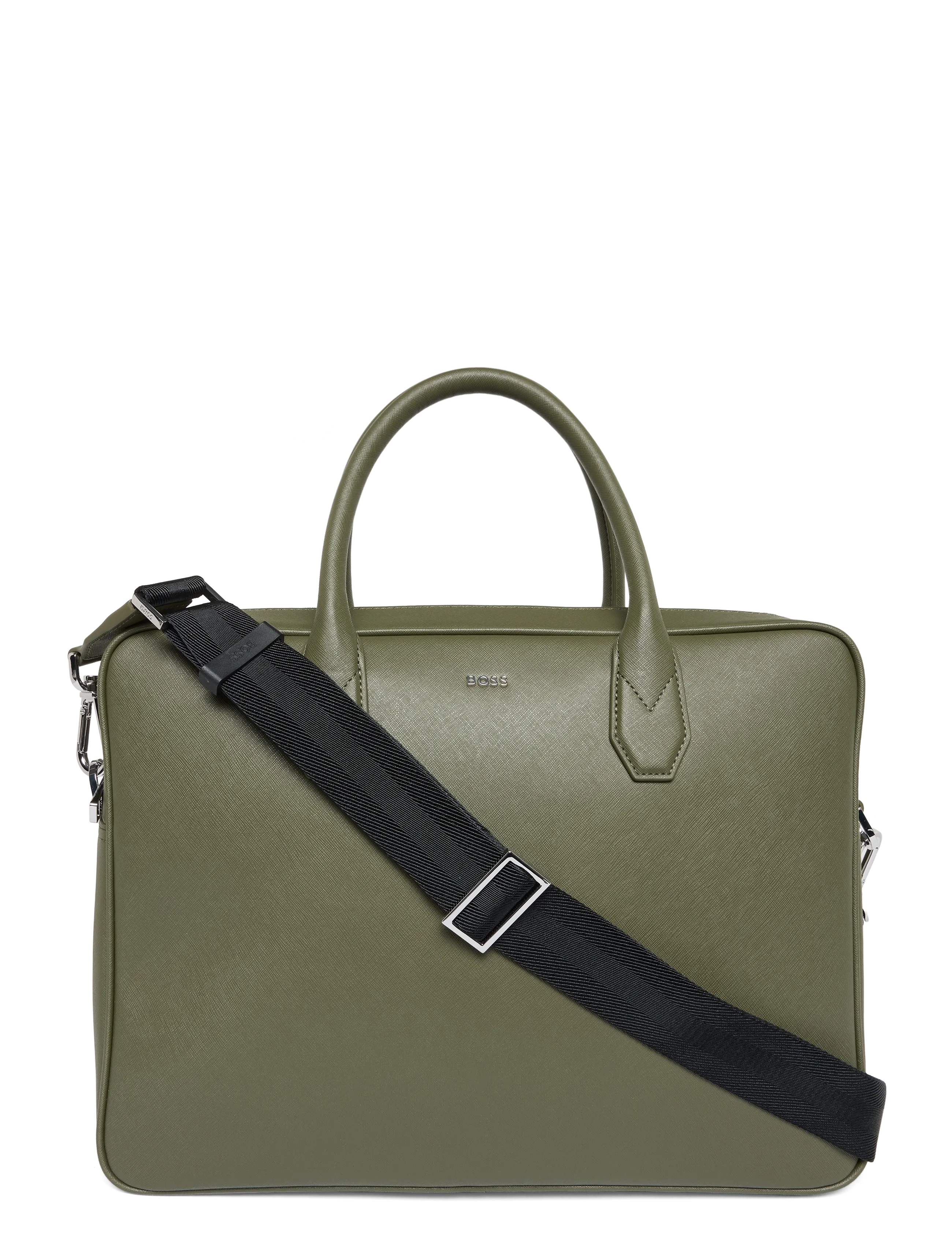 BOSS Northon_Doc. Case, One Size, Designer, Khakigrün - Briefcases, Männerswear