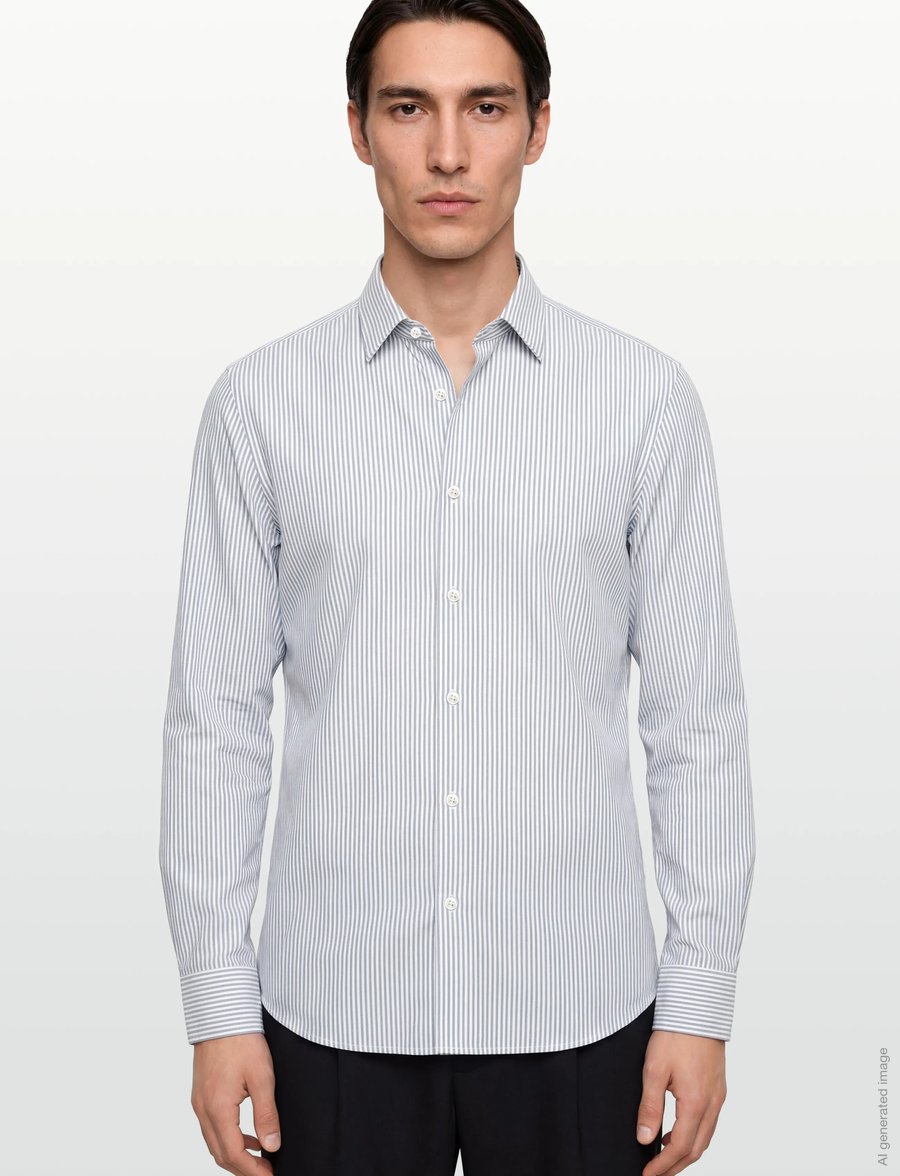 BOSS - P-HANK-K-261 - stribede skjorter - dark blue - 3