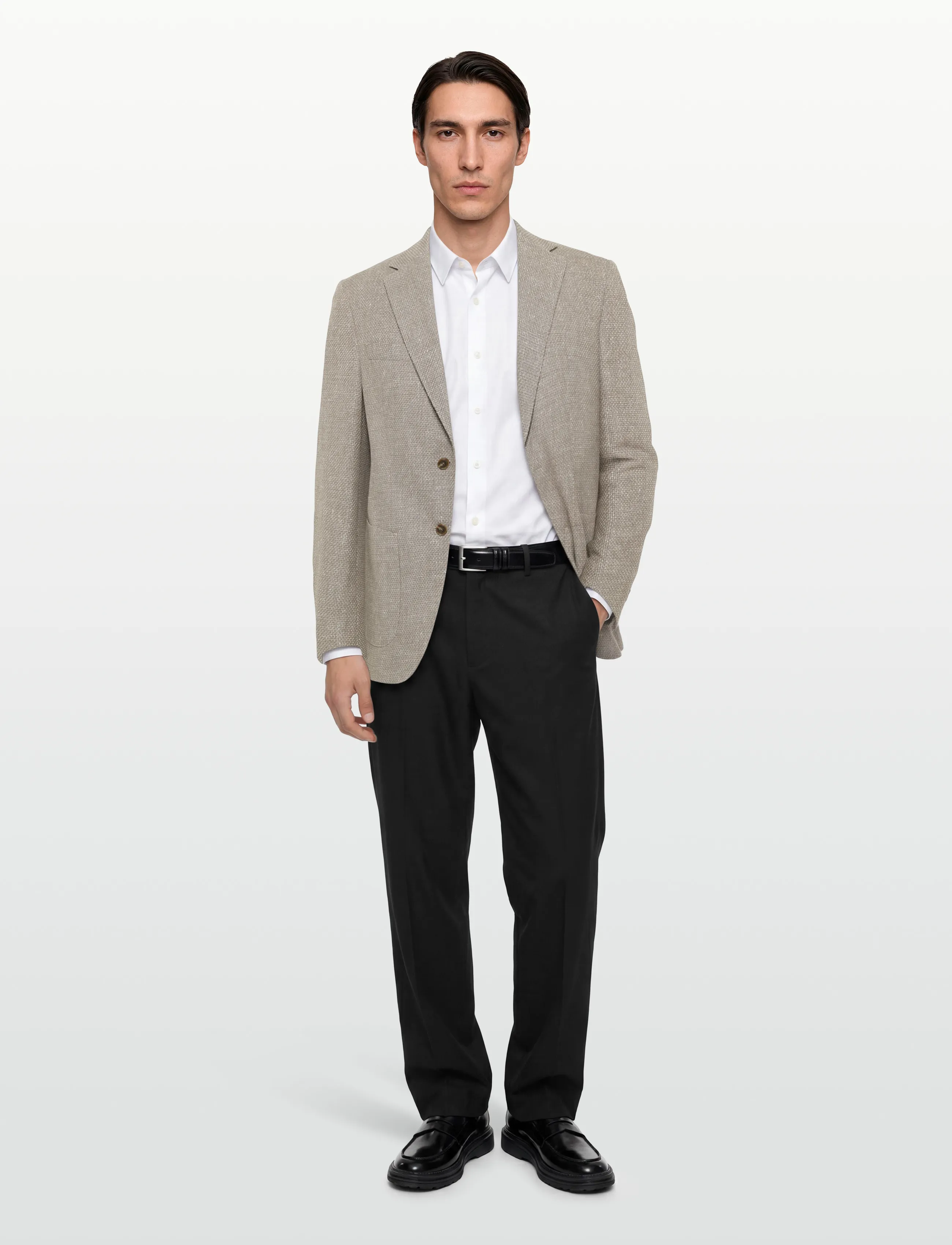 BOSS H-Hutson-2Pp-263 , 54, Beige, Blazere > Enkeltradede Blazere, Herre
