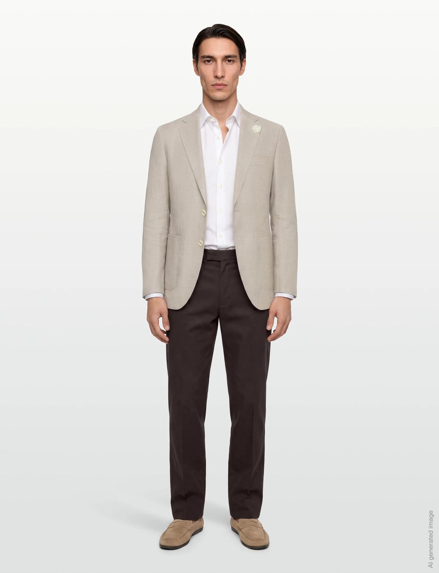 BOSS - H-Janson-263 - single breasted blazers - medium beige - 0