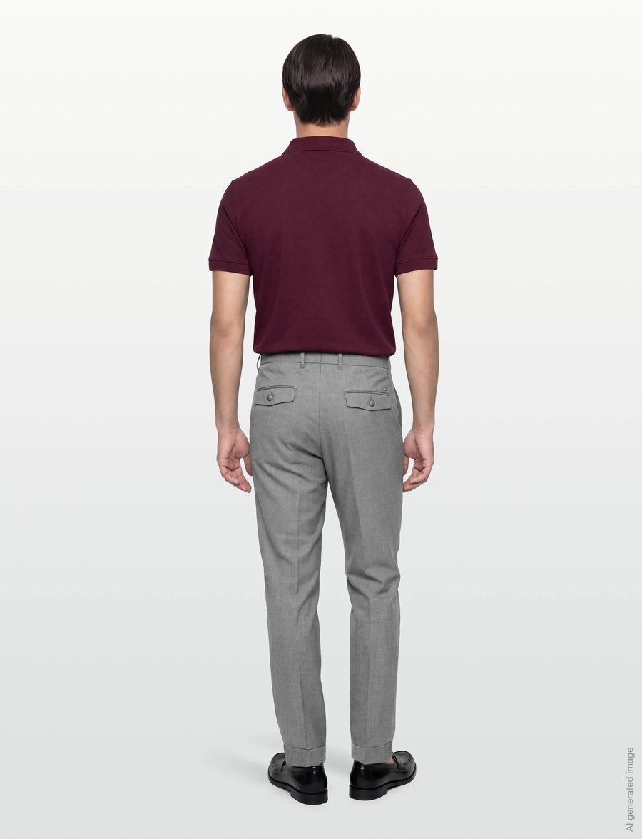 BOSS - H-Perin-DPLTUWG-263 - habitbukser - open grey - 4