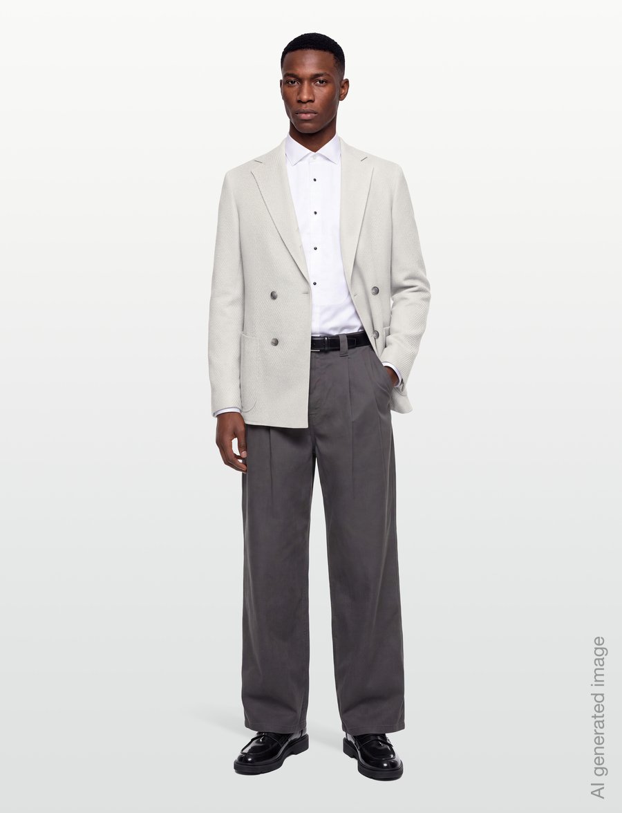 BOSS - C-Hanry-J-DB-263 - dwurzędowe blezery - open grey - 0