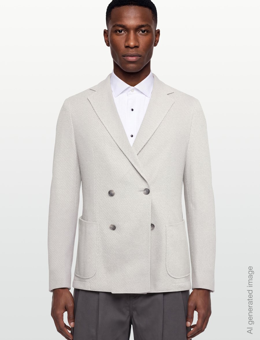 BOSS - C-Hanry-J-DB-263 - dwurzędowe blezery - open grey - 3
