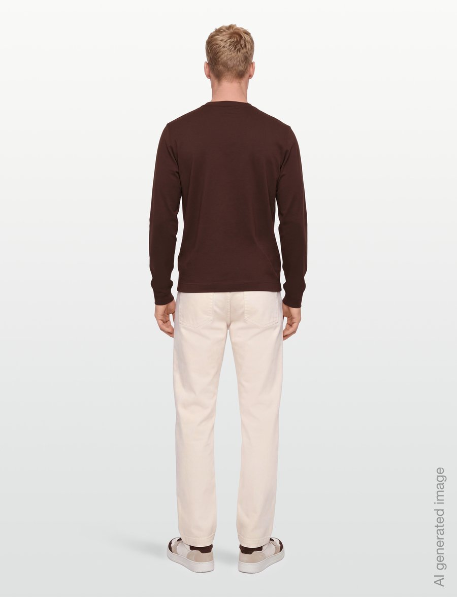 BOSS - H-Talley 01 - pikkade varrukatega t-särgid - dark brown - 4