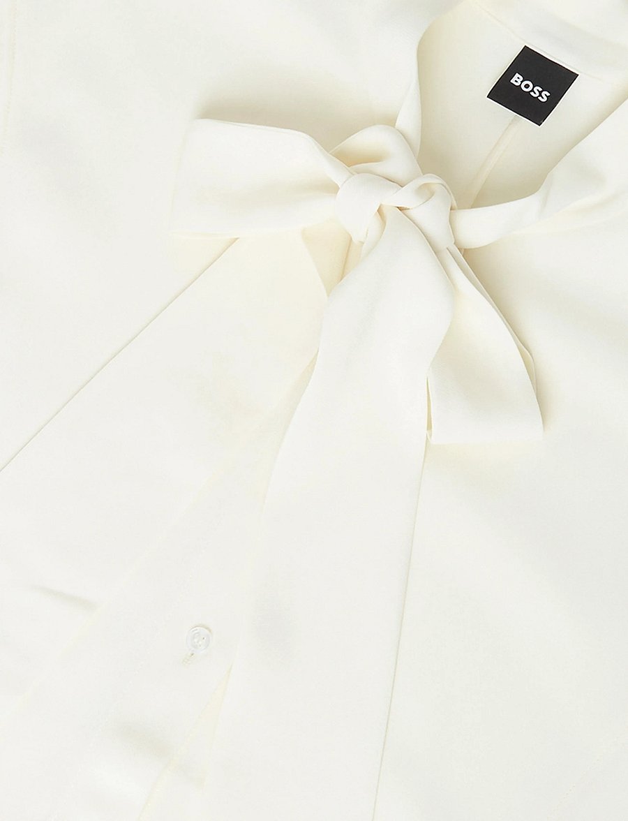 BOSS - Bonaz - long sleeved blouses - open white - 2