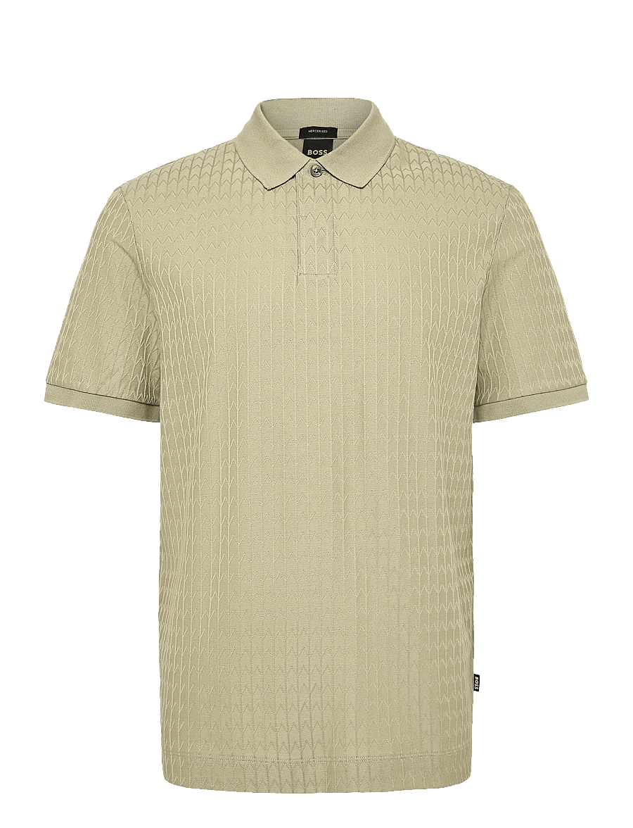 BOSS - H-Parlay 321 - short-sleeved polos - dark beige - 0