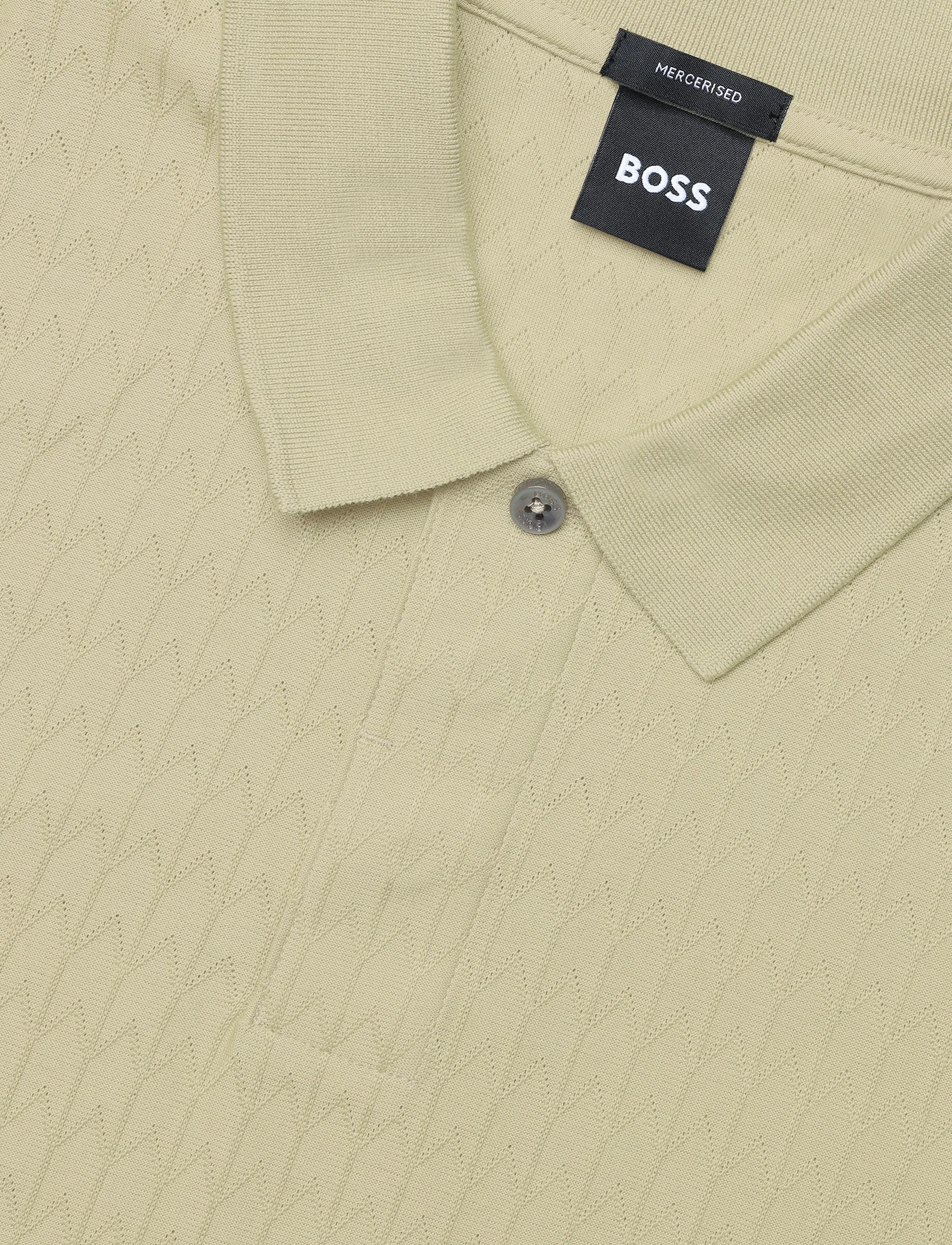 BOSS - H-Parlay 321 - short-sleeved polos - dark beige - 2
