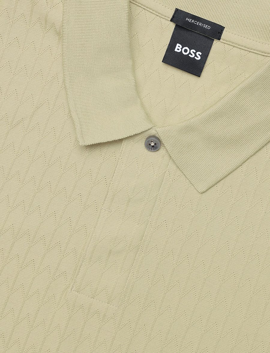 BOSS - H-Parlay 321 - short-sleeved polos - dark beige - 2