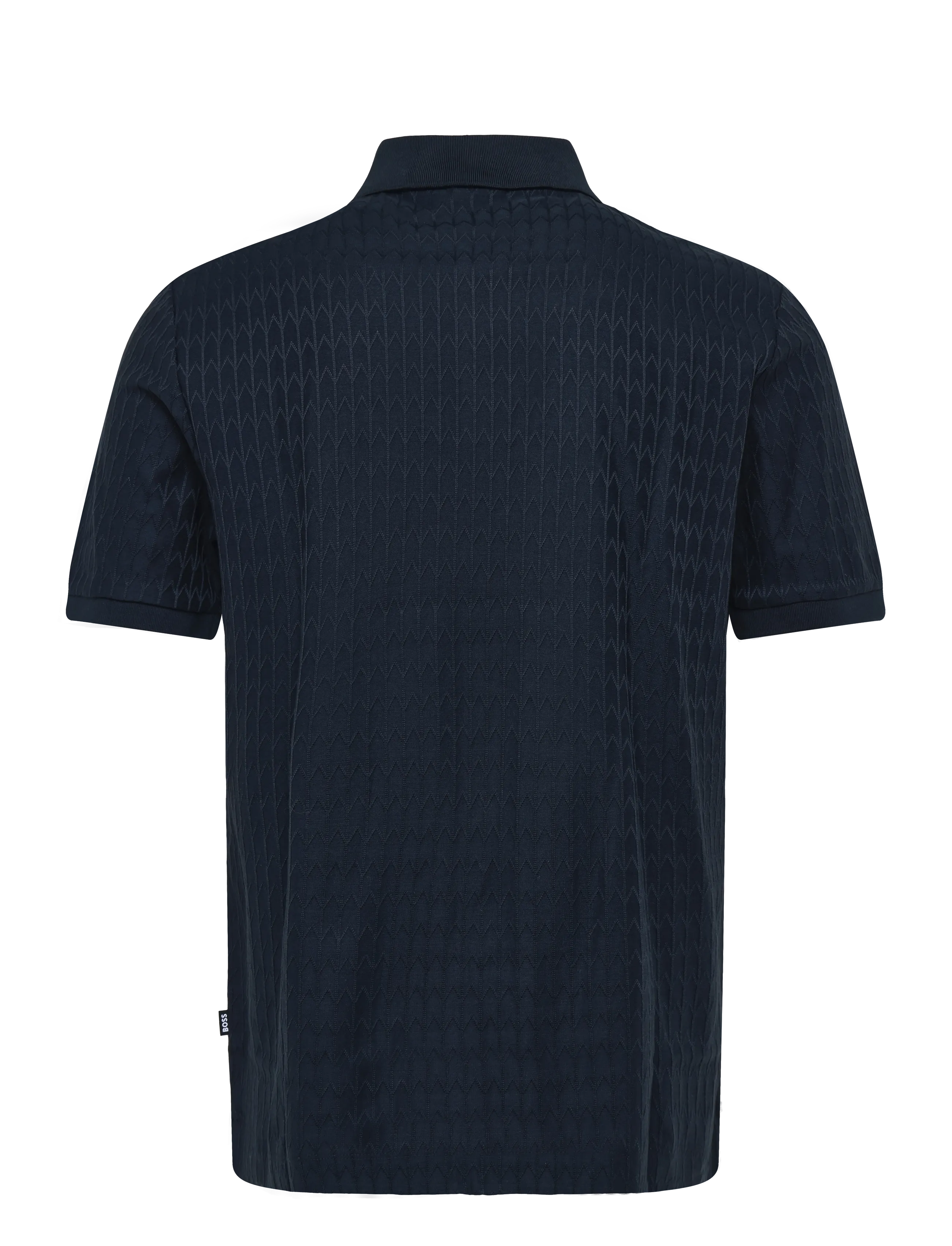Geometric-jacquard polo shirt in cotton 6